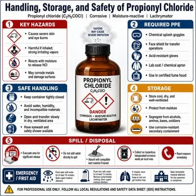 Handling, Storage, and Safety of Propionyl Chloride: Hazards, PPE, and Disposal Guidance